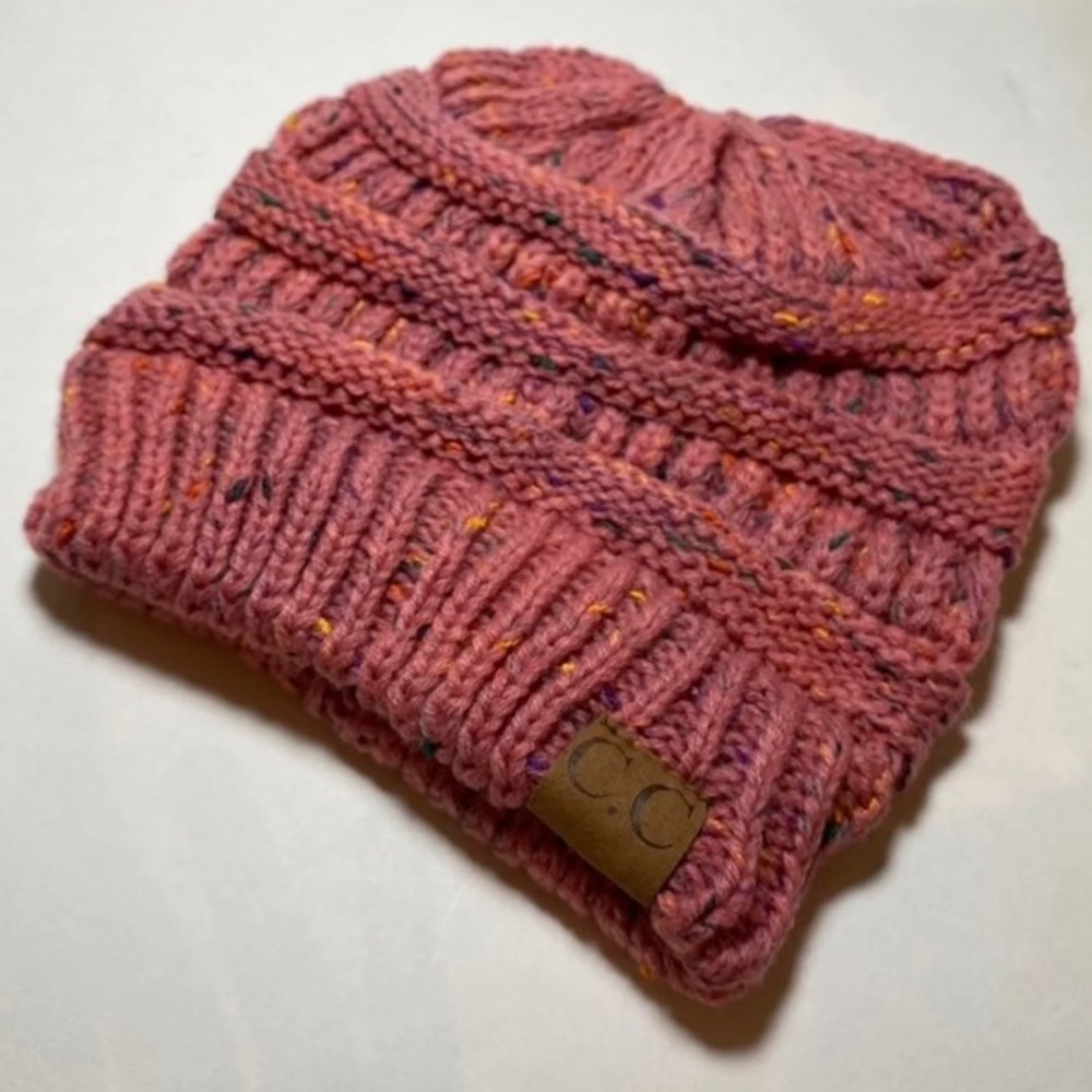 C.C beanie ponytail winter hat